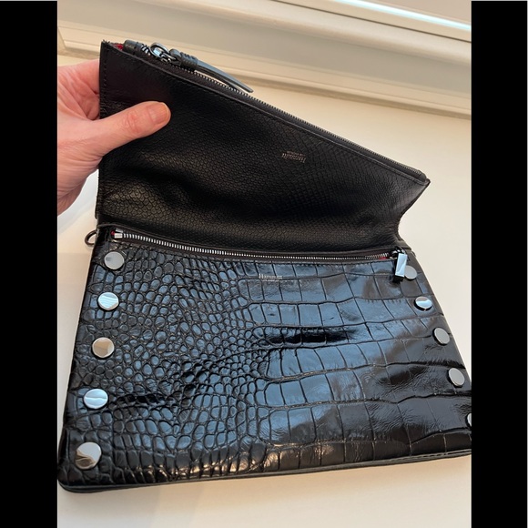 Hammitt Black Croc-Embossed Shoulder Bag - Picture 3 of 10